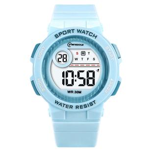 儿童电子手表男童 初中小学生只看时间男女孩游泳防水运动夜光表