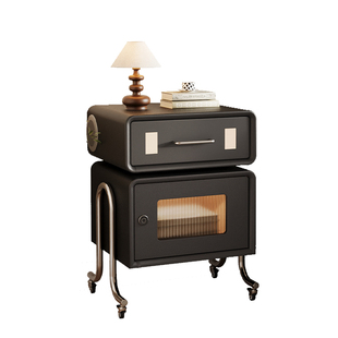 机器人床头柜实木床边小型边几卧室储物柜客厅边柜创意柜子儿童房