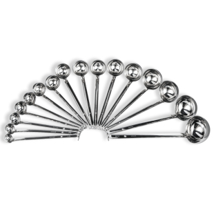 不锈钢量勺商用克数勺长柄奶茶果粉计量勺定量调料汤油勺安士汁勺