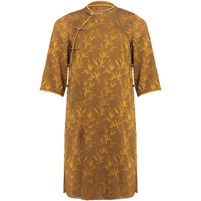 美丽客栈复古提花大码改良旗袍