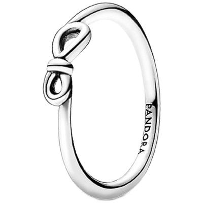 潘多拉情侣小众戒指永恒符号花结