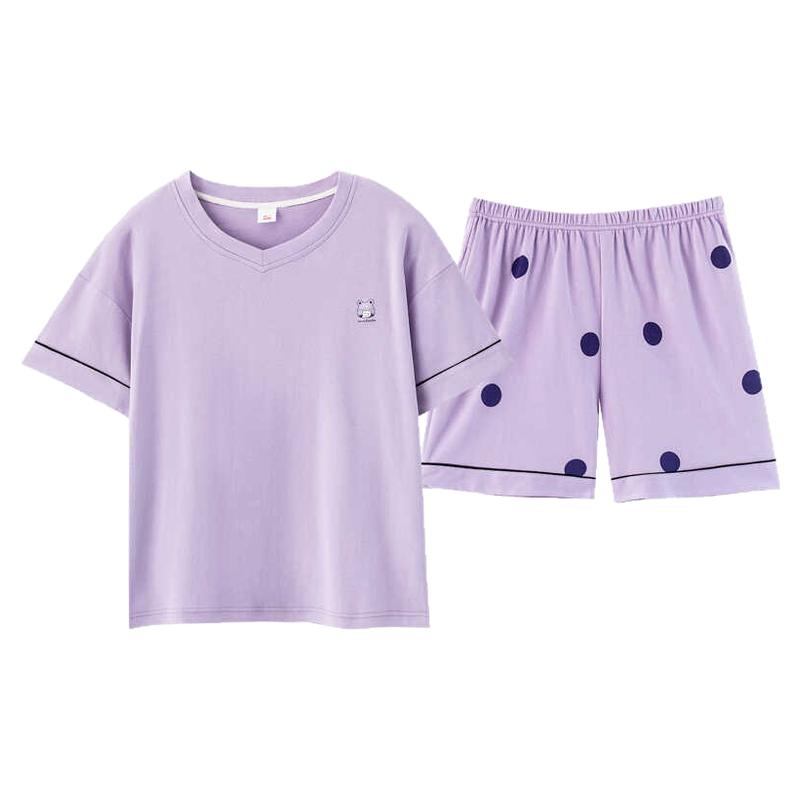 短裤夏款两件套装100%全棉家居服
