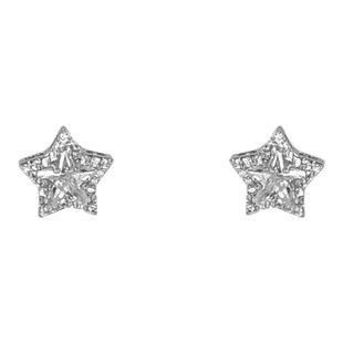 绝美小巧星星锆石银针耳骨钉女轻奢高级感气质耳环三耳洞套装耳饰