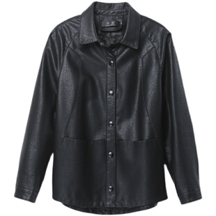 2025春秋新款海宁真皮皮衣女短款韩版修身翻领时尚皮夹克机车外套