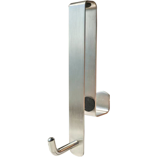 淋浴房玻璃门专用挂钩卫生间免打孔304不锈钢浴室毛巾衣服置物架