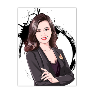 创意手绘真人卡通肖像画定制照片个性设计商务写实漫画纪念日礼物