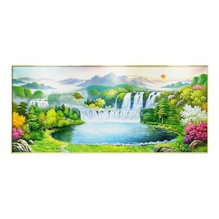 福居宝地客厅装饰画轻奢高级感山水画沙发背景墙挂画风景手绘油画