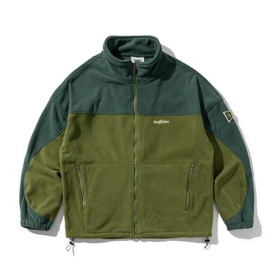 KXLFCHN秋冬立领拼接摇粒绒