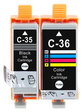 适用佳能原装IP110墨盒35 36墨盒Canon PIXMA IP100墨水盒PGI-35BK黑色CLI-36C彩色TR150 mini260 320打印机