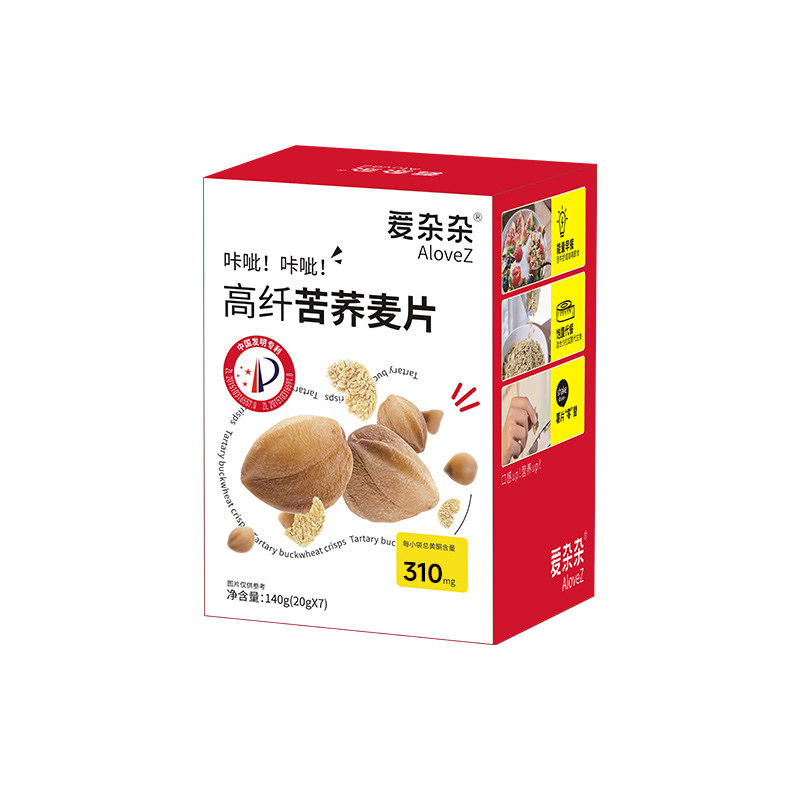 糖友高纤苦荞片即食胰抗慢升碳水麦片全谷物早餐零食高纤维麦片