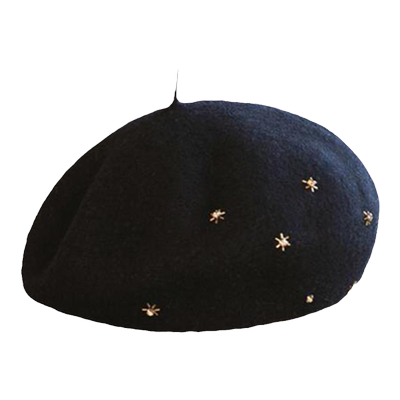 潮流贝雷帽女秋冬款纯羊毛显脸小