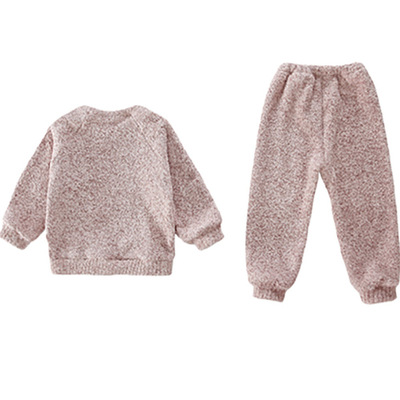 儿童半边绒家居服套装