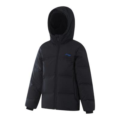 李宁正品男大童保暖连帽羽绒服