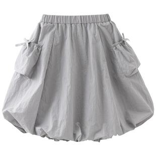 戴维贝拉女童山系户外半身裙2026春装新款儿童机能花苞半裙中大童