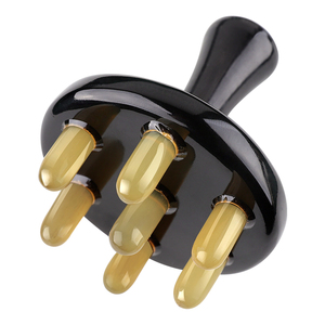 纯牛角头部按摩爪 头皮部按摩刮痧板拨筋棒经络疏通梳子头疗神器