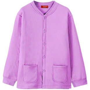 南极棉中老年保暖内衣全棉男女夹棉三层加厚大码开衫保暖棉袄上衣