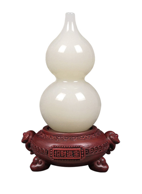 白玉招财福禄新中式博古架可旋转