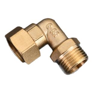 4分加厚铜活接弯头内外丝水泵热水器90度弯内外牙水管活结接头