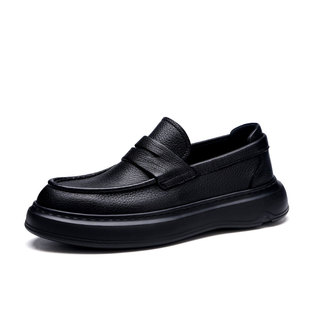 U7鹿皮男士皮鞋2026新款真皮套脚软底软面高端英伦商务休闲皮鞋男