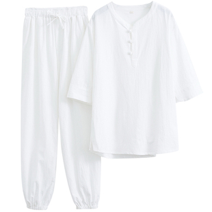 中国风禅服茶服居士服套装中式唐装古装男士汉服佛系古风和服男装