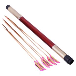 扬琴竹筒 扬琴琴竹扦子指挥棒筒子收纳盒 3付装扬琴毽子包装盒子