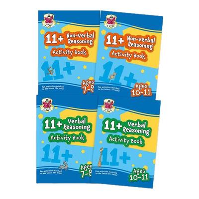 英国CGP原版 11+语言非语言推理练习活动书 7-11岁 New Activity Book Non-Verbal Reasoning 配答案英文原版进口 大音