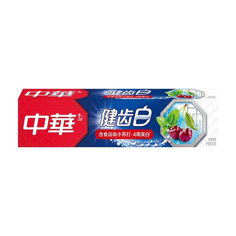 中华健齿白牙膏200g口气清新薄荷味官方正品牌家庭实惠装包邮批发