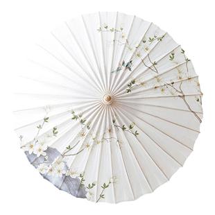 中国风非遗古风油纸伞汉服男纯手工防雨防晒传统实用六福满穿女