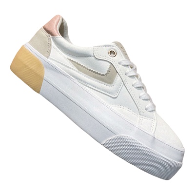 外贸超纤皮厚底小白鞋春秋款