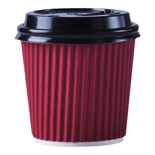 100毫升咖啡杯一次性纸杯小号迷你试饮杯加厚加硬双层杯子瓦楞杯