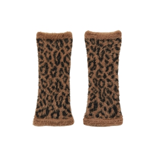 CALZEDONIA卡泽意袜秋冬保暖含羊绒厚针织长款半指手套袖套DC0581