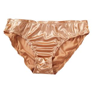 大码女士低腰内裤光滑面缎面裤头欧美性感纯棉档舒适三角内裤