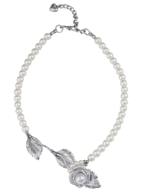 【露栖玫瑰】一支玫瑰珍珠项链