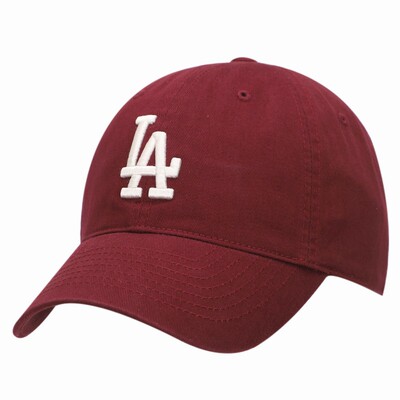 MLB官方正品酒红色软顶棒球帽
