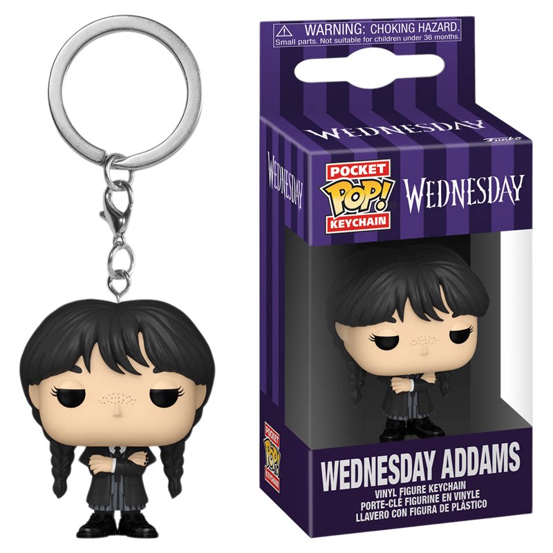 Funko丰高POP星期三 亚当斯 小手钥匙扣挂件手办摆件公仔礼物