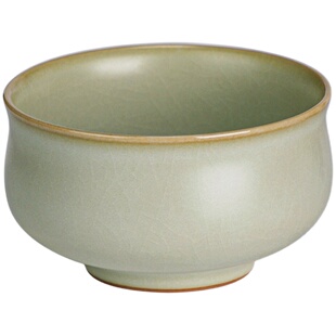 汝窑主人杯单杯复古中式陶瓷茶盏青瓷景德镇汝瓷茶杯手工茶具礼盒