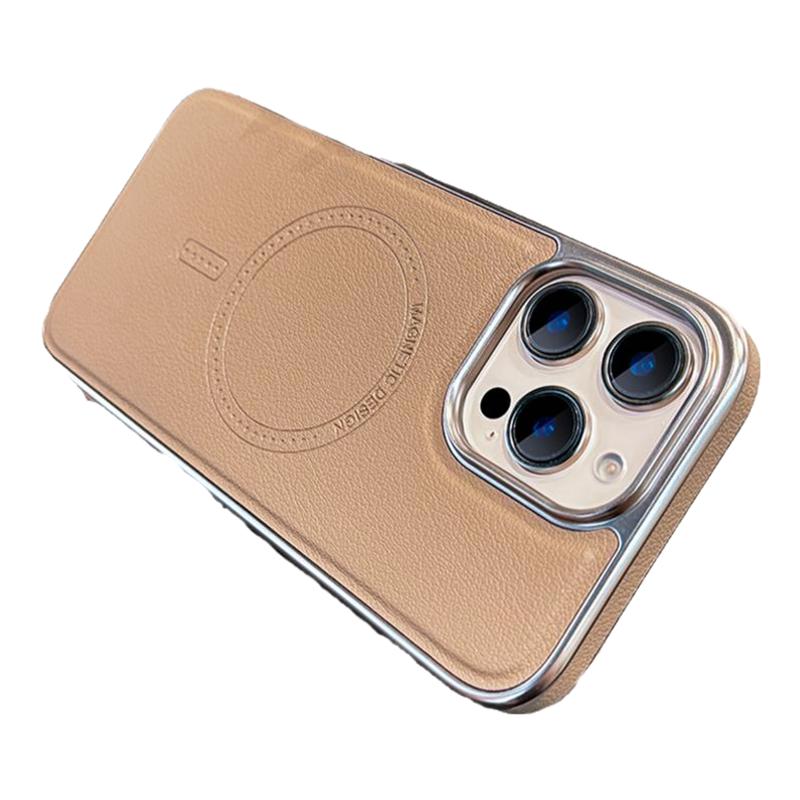 適用蘋果16promax手機(jī)殼新款iPhone15磁吸magsafe高級(jí)感皮紋14簡(jiǎn)約15plus超薄13全包防摔promax保護(hù)套男女款