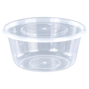 加厚透明圆形食品级一次性餐盒塑料外卖打包盒商用便当盒粥桶饭盒