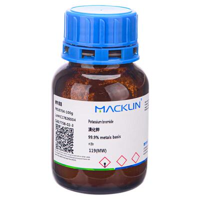 溴化钾100g 99.9%metalsbasis 实验化学7758-02-3钾溴灰钾麦克林