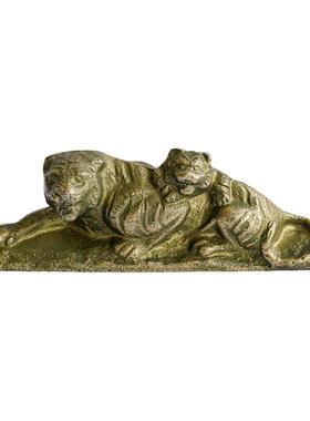 南部铁器铸铁生肖虎摆件书房镇纸