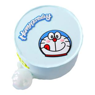 网红蛋糕装饰品蓝猫小猫happybirthday软胶摆件儿童生日烘焙插件