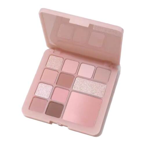 花漾粉雾综合盘玫瑰奶茶珠光哑光女韩系大地色眼影高光腮红一体盘