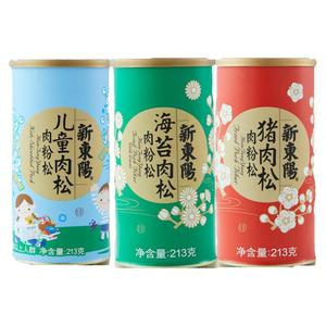 新东阳猪肉松青团肉粉松原味儿童海苔味寿司小吃零食213g*2罐装
