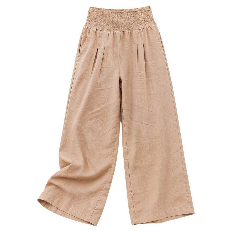 casual wideleg cotton linen slacks春夏休闲宽松阔腿棉麻长裤