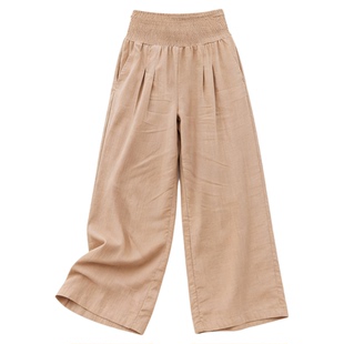 casual wideleg cotton linen slacks春夏休闲宽松阔腿棉麻长裤