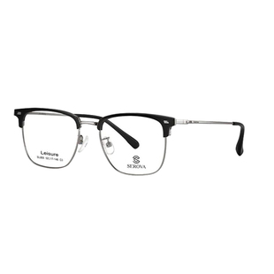 德国蔡司镜片施洛华近视眼镜框男半框眉线超轻防蓝光变色女SL808