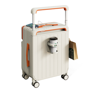 新款前开口行李箱女小型20寸开盖旅行箱男24寸拉杆箱登机箱子结实