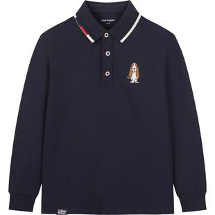 暇步士童装儿童Polo衫春秋新品男童休闲T恤中大童宝宝学院风上衣