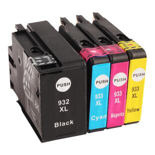 适用惠普HP932打印机墨盒Officejet hp7510 7110 7610 7612 7512 6100 6700 6600墨盒HP黑色彩色933四色XL