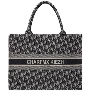 帆布购物袋大容量2025新款女包网红明星同款妈咪手提包时尚单肩包